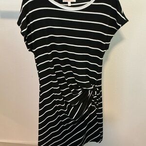 Black and White Striped Maxi Dress